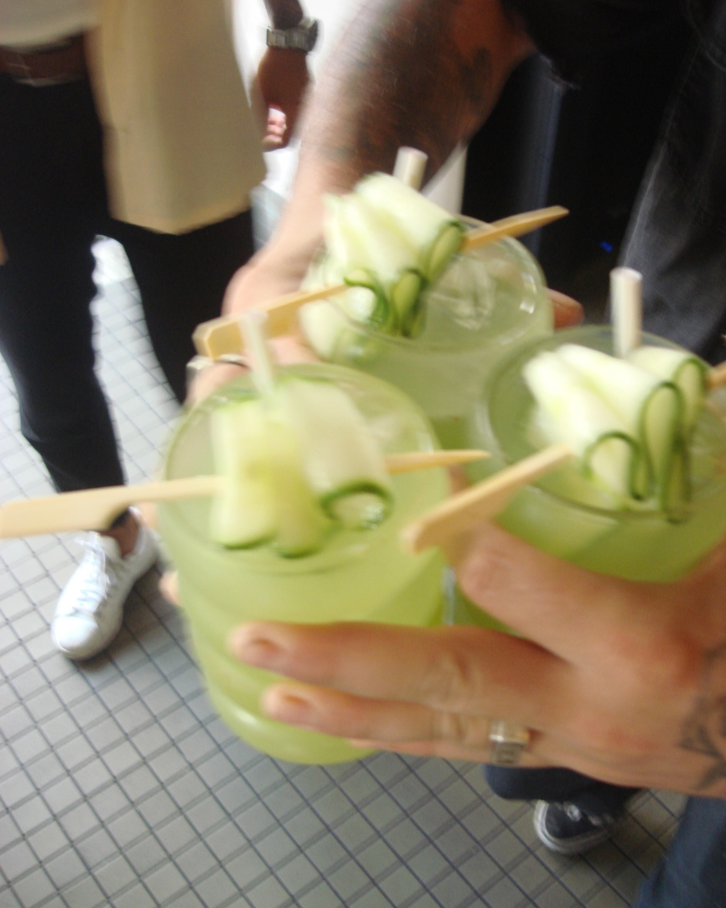 Cocktails verdes e refrescantes